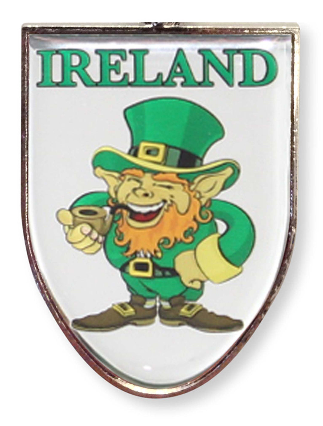 Leprechaun Ireland Shield Magnet