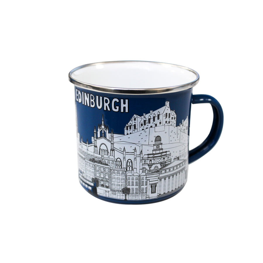 Big City Edinburgh Cityscape Enamel Mug