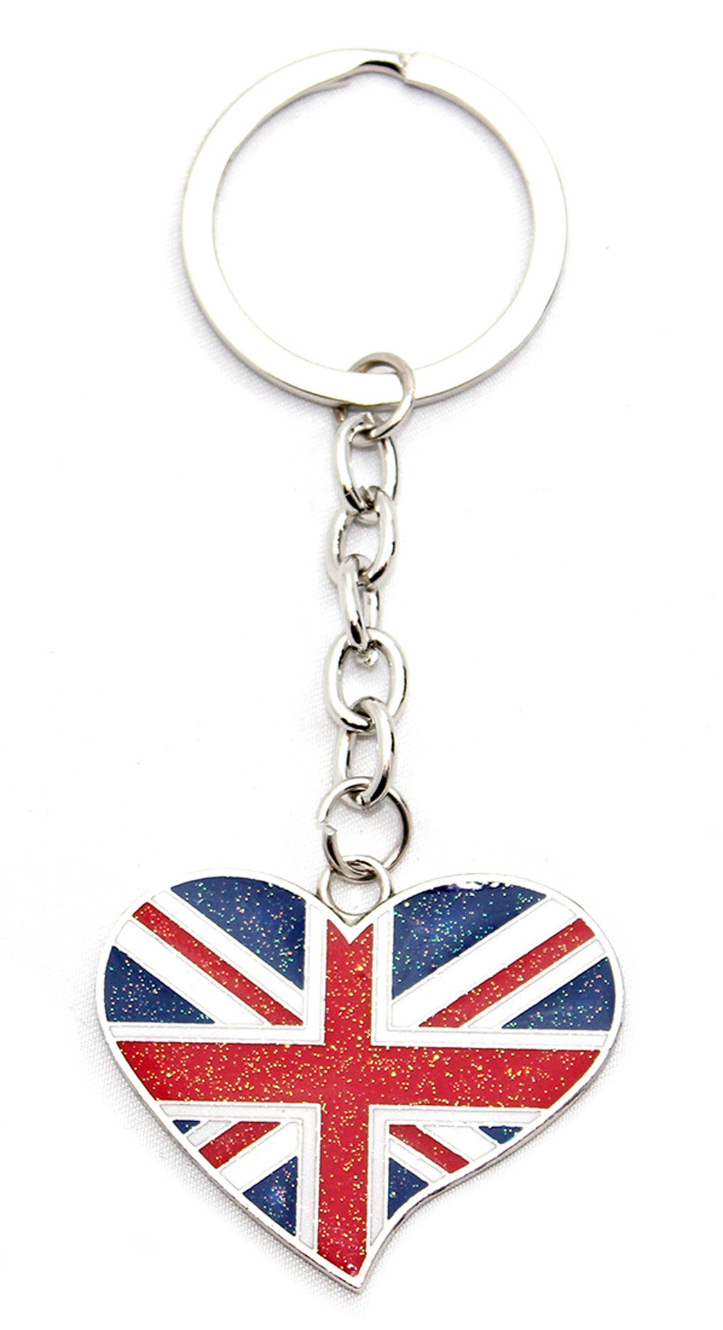 Union Jack Heart Double Sided Keyring