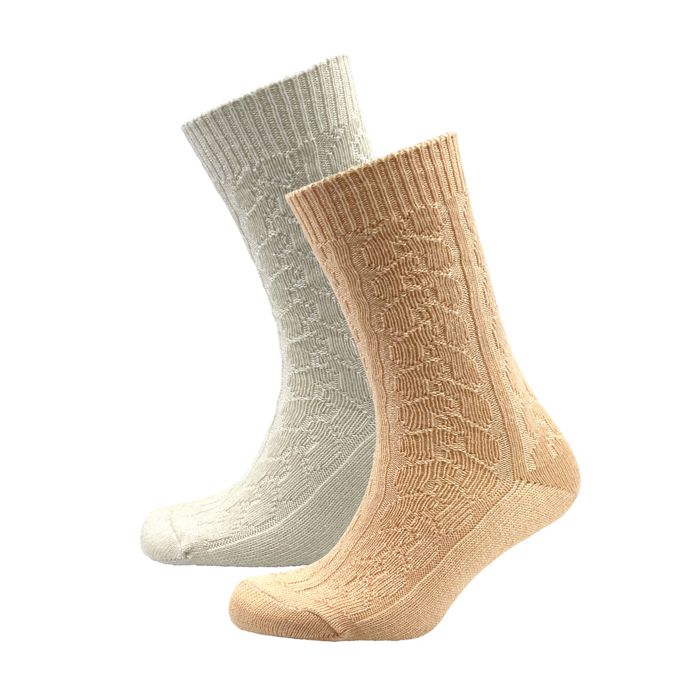 Discover Elegance and Comfort: Aran Cable Cashmere Blend Socks