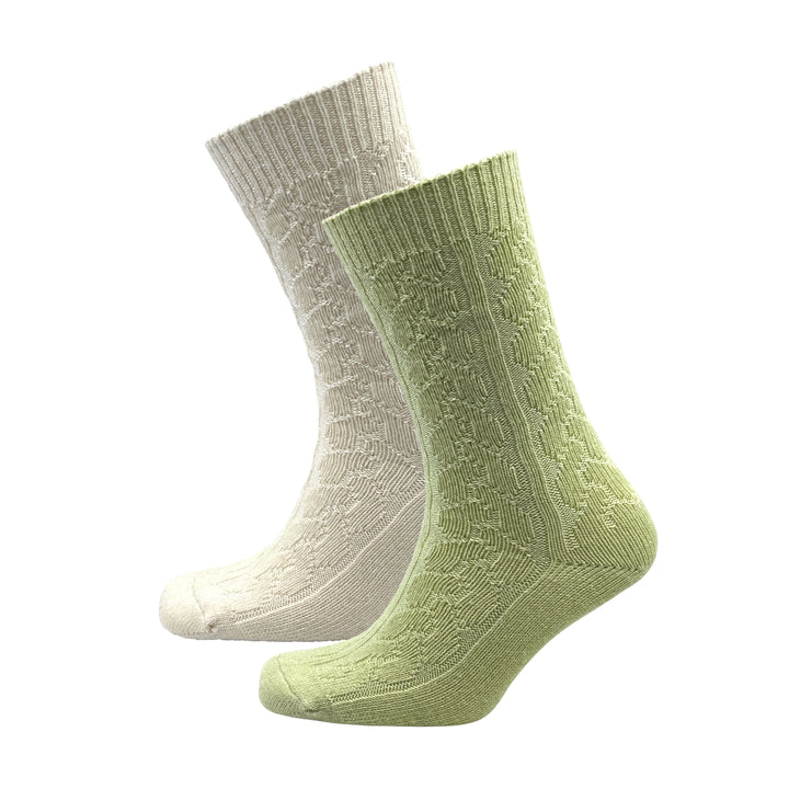 Discover Elegance and Comfort: Aran Cable Cashmere Blend Socks