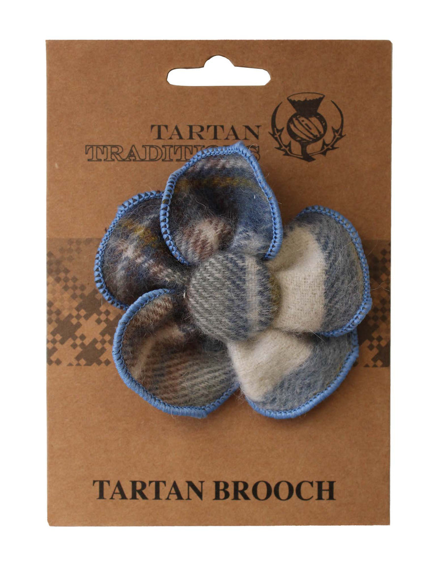 Tartan Floral Brooch