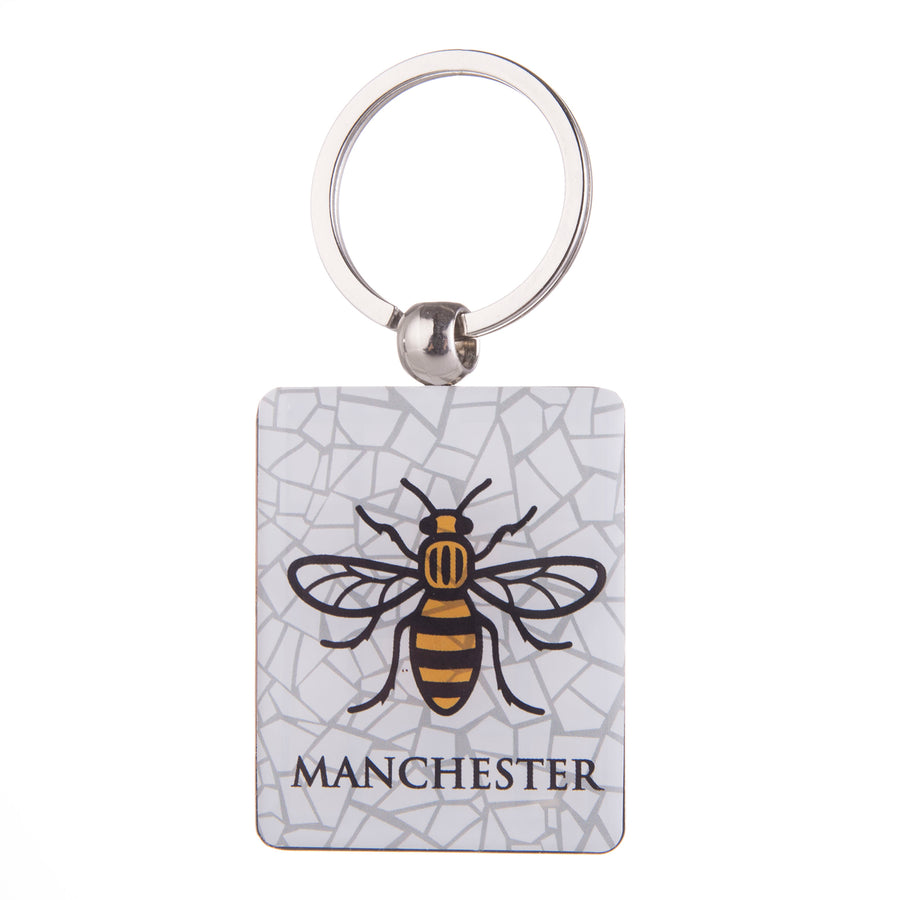 Manchester Bee Double Sided Keyring