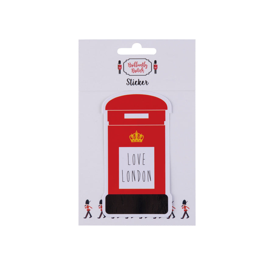 Brilliantly British -  Post Box Sticker