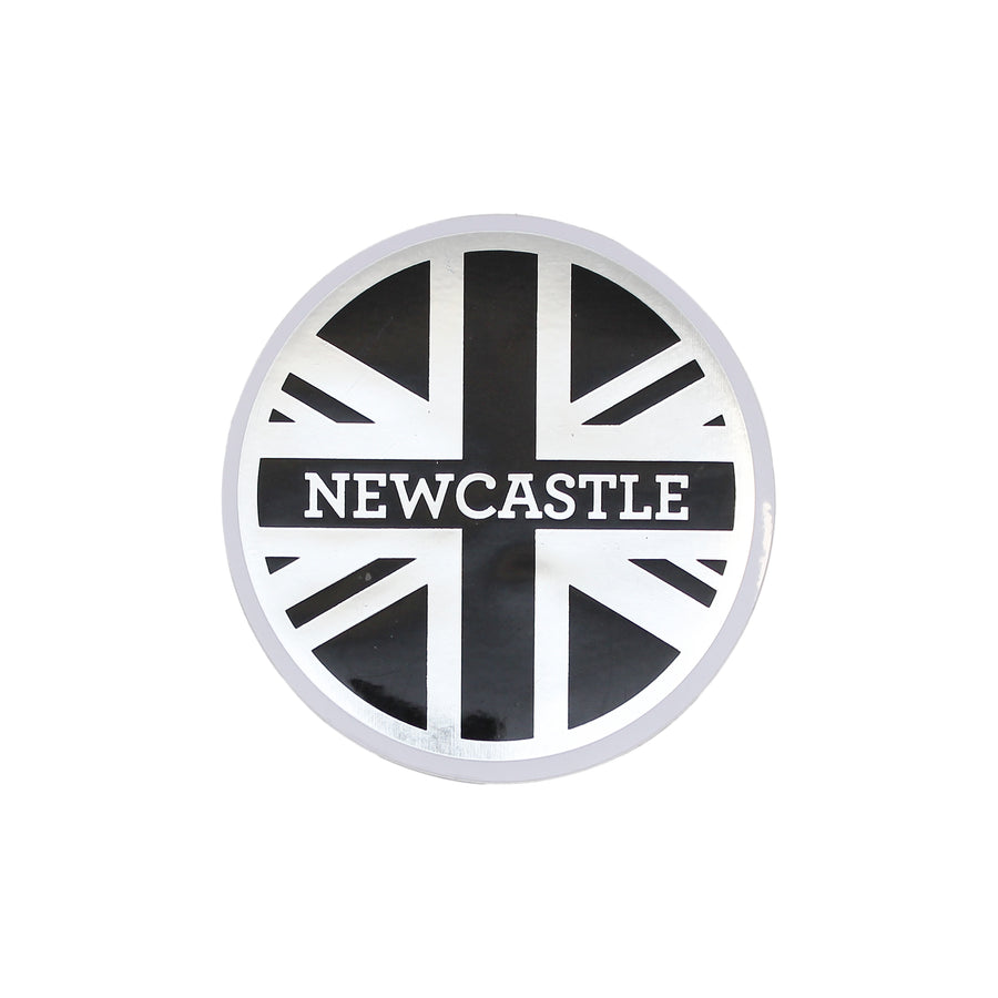 Newcastle Union Jack Silver Foil Sticker
