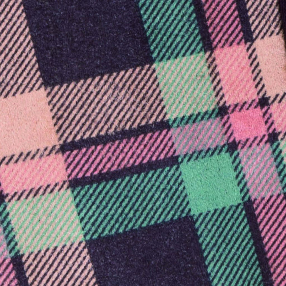 Womenswear Button Cuff Check Gloves - Oxblood Red