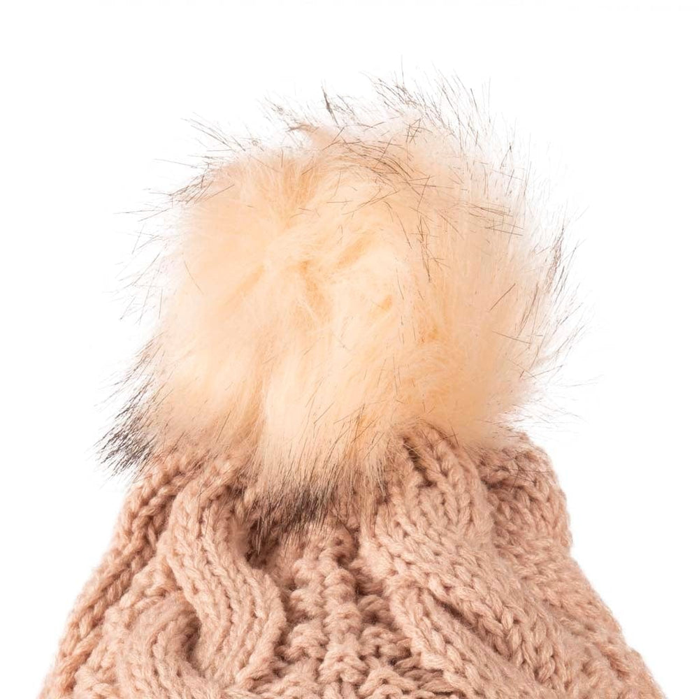 Cable Pom Pom Hat