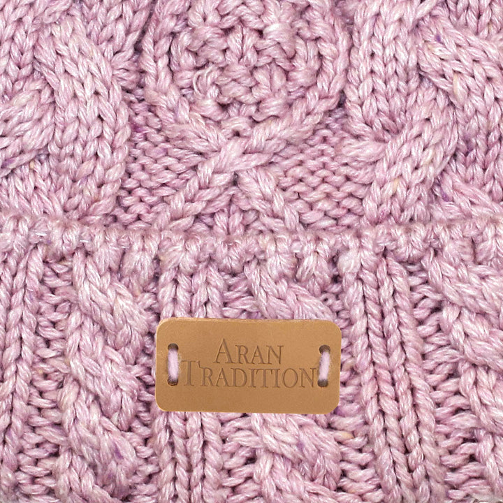 Experience Cozy Elegance with Aran Donegal Cable Turn up Beanie Hat