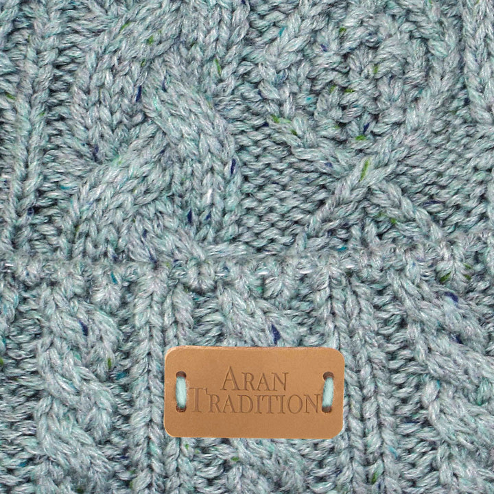 Experience Cozy Elegance with Aran Donegal Cable Turn up Beanie Hat