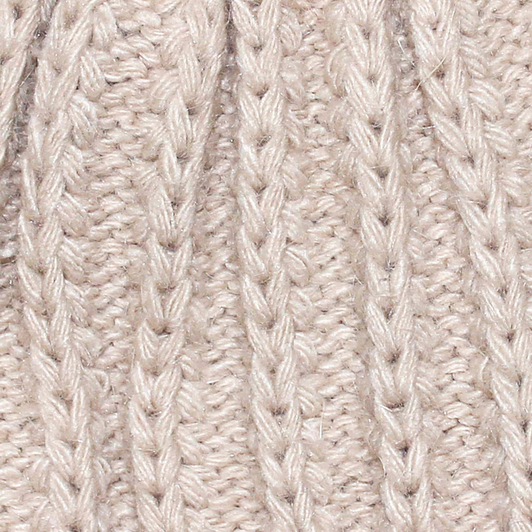 Fisherman Stitch Pom Pom Hat