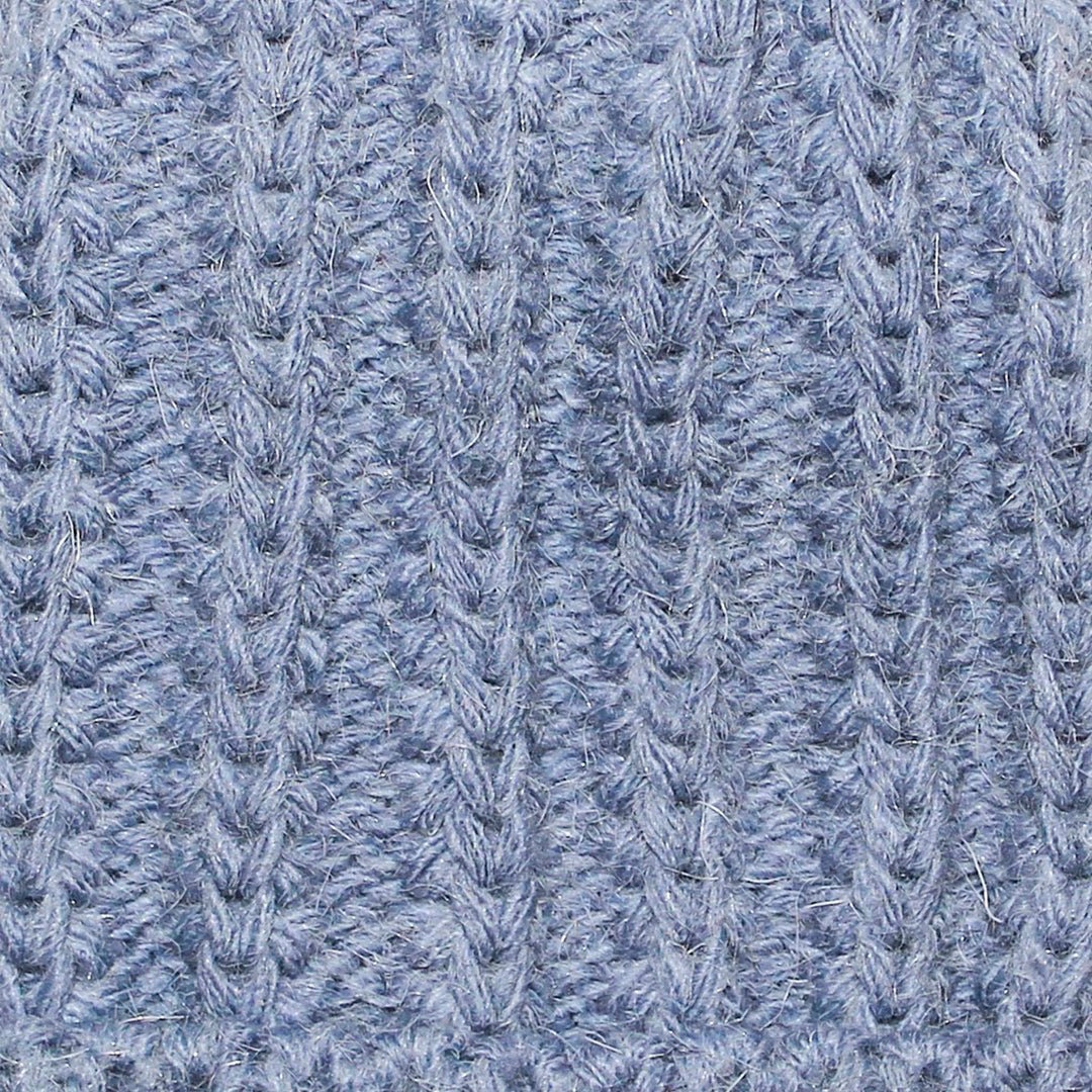 Fisherman Stitch Pom Pom Hat