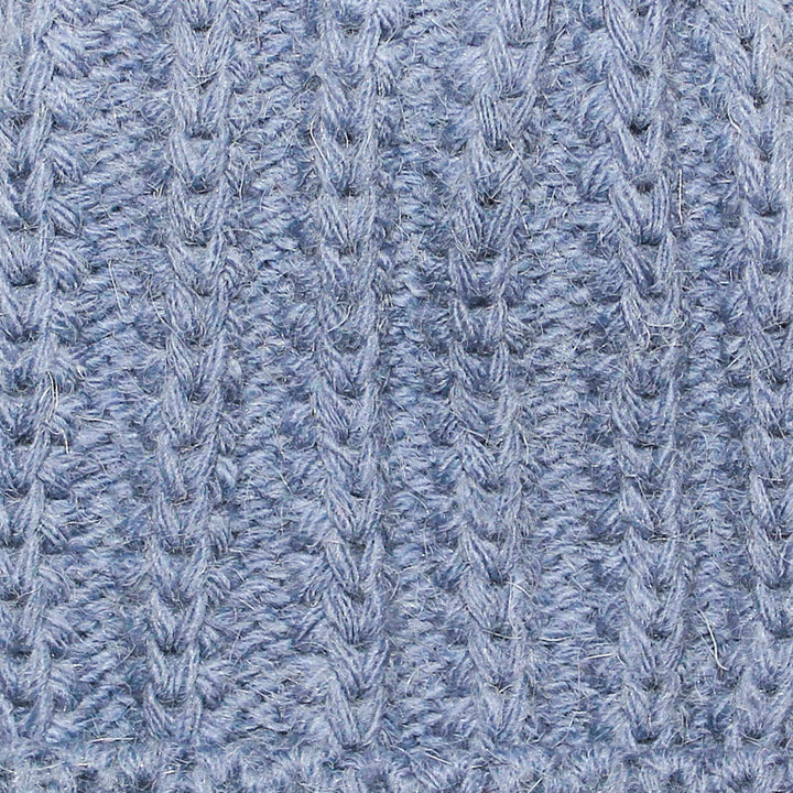 Fisherman Stitch Pom Pom Hat