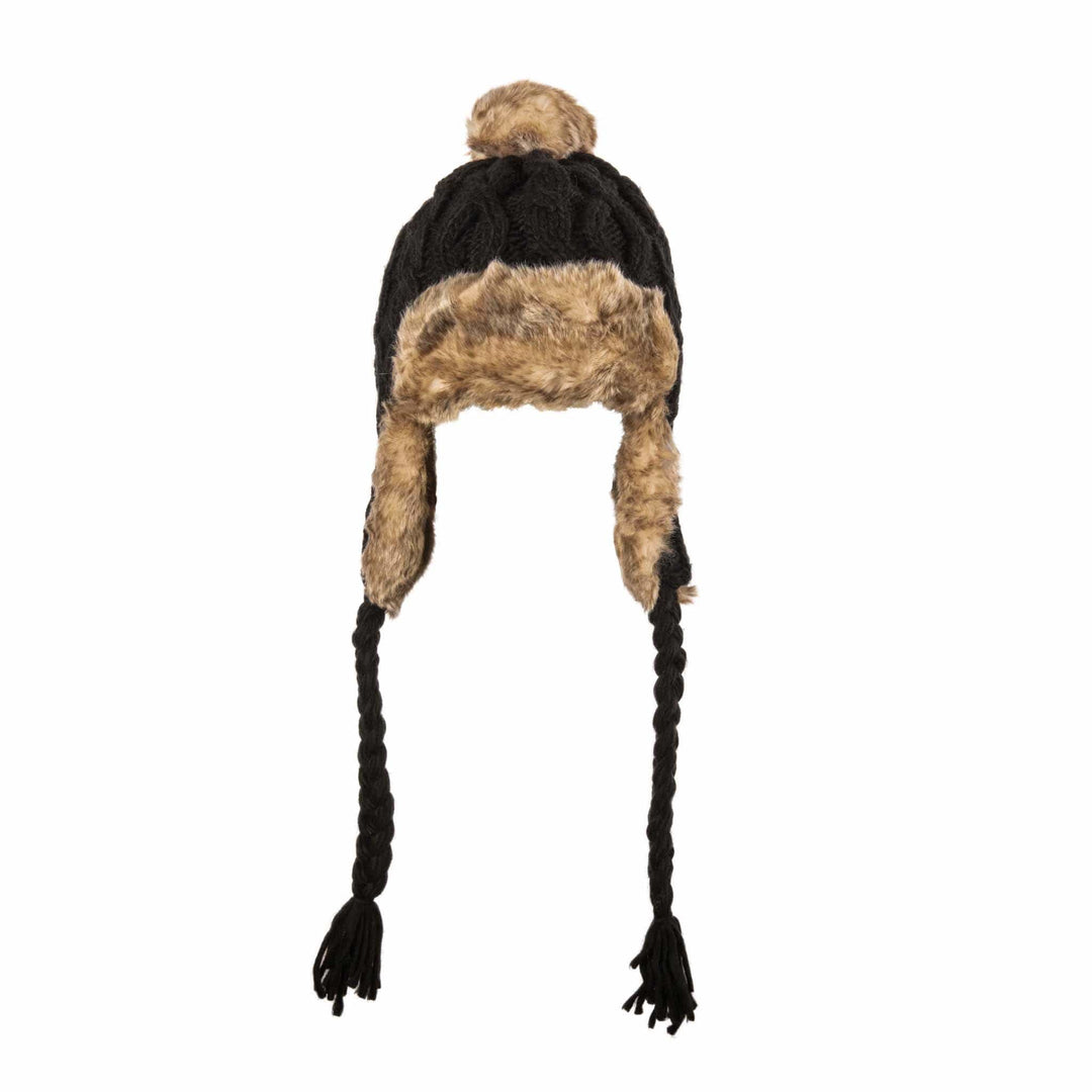 Aran Cable Trapper Hat | Chunky Knit Design | Faux Fur Lined