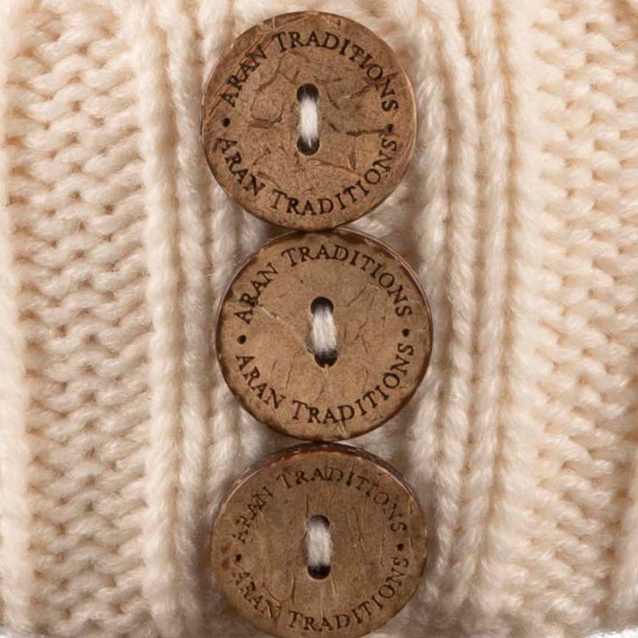 Shop the Stylish Aran Diamond Cable Button Hat | One Size