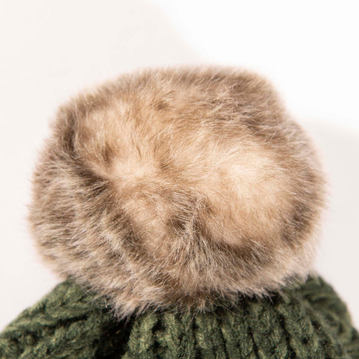 Shop the Stylish Aran Cable Tammy Hat with Faux Fur Trim