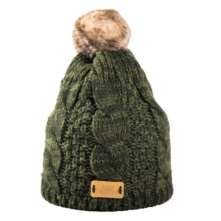 Shop the Stylish Aran Cable Tammy Hat with Faux Fur Trim