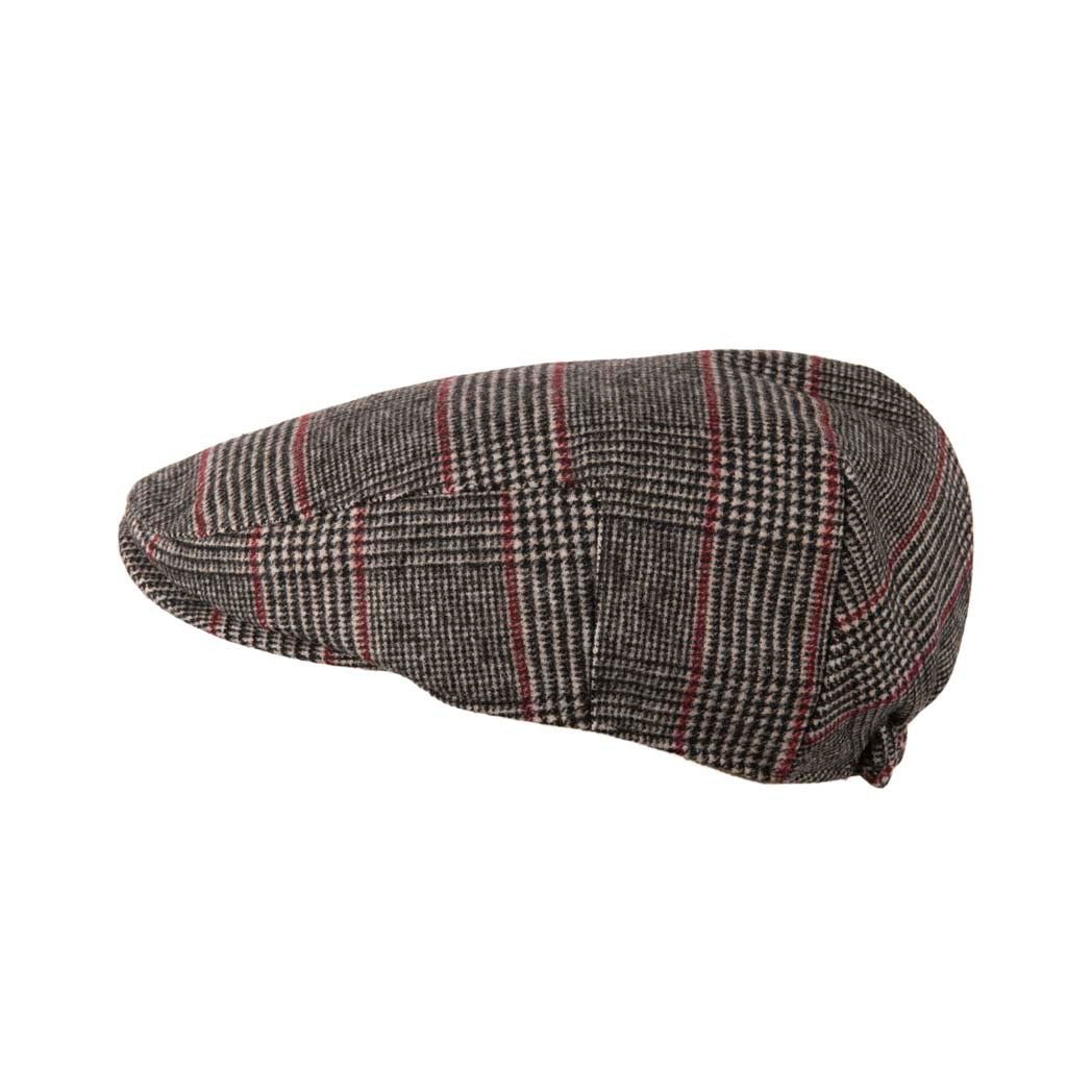 Arthur Tweed Flat Cap Unisex, Elasticated Back, Wool Mix Fabric