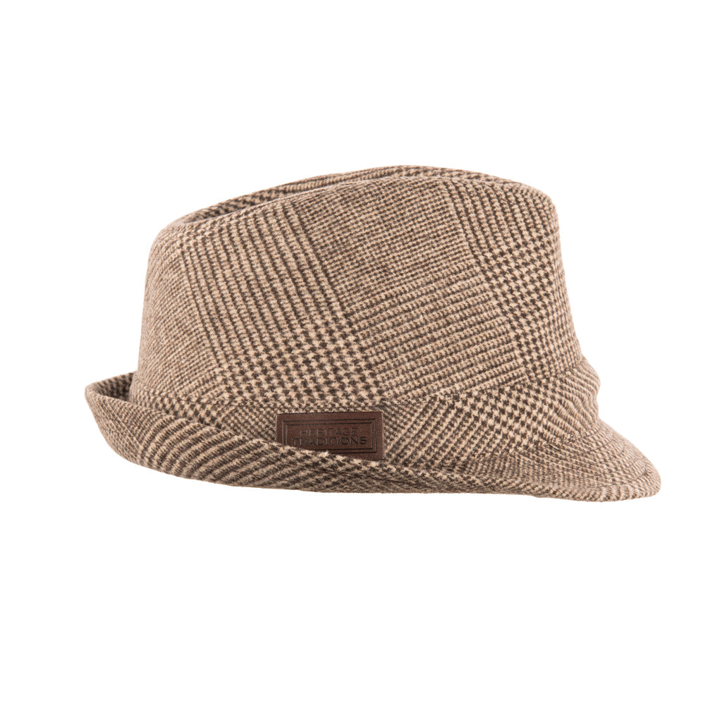 Elwood Prince of Wales Check Tweed Trilby Hat