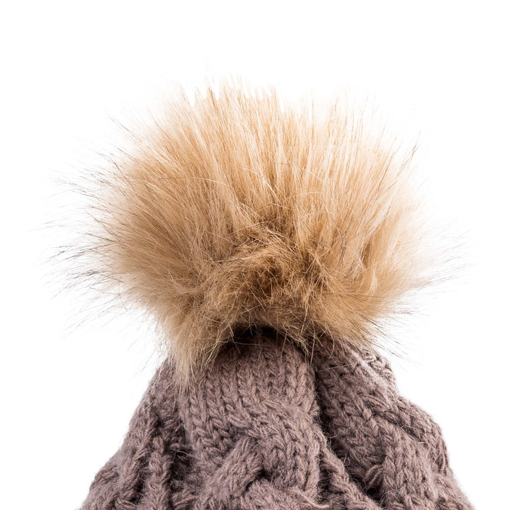 Shop the Stylish Aran Diamond Cable Button Hat | One Size