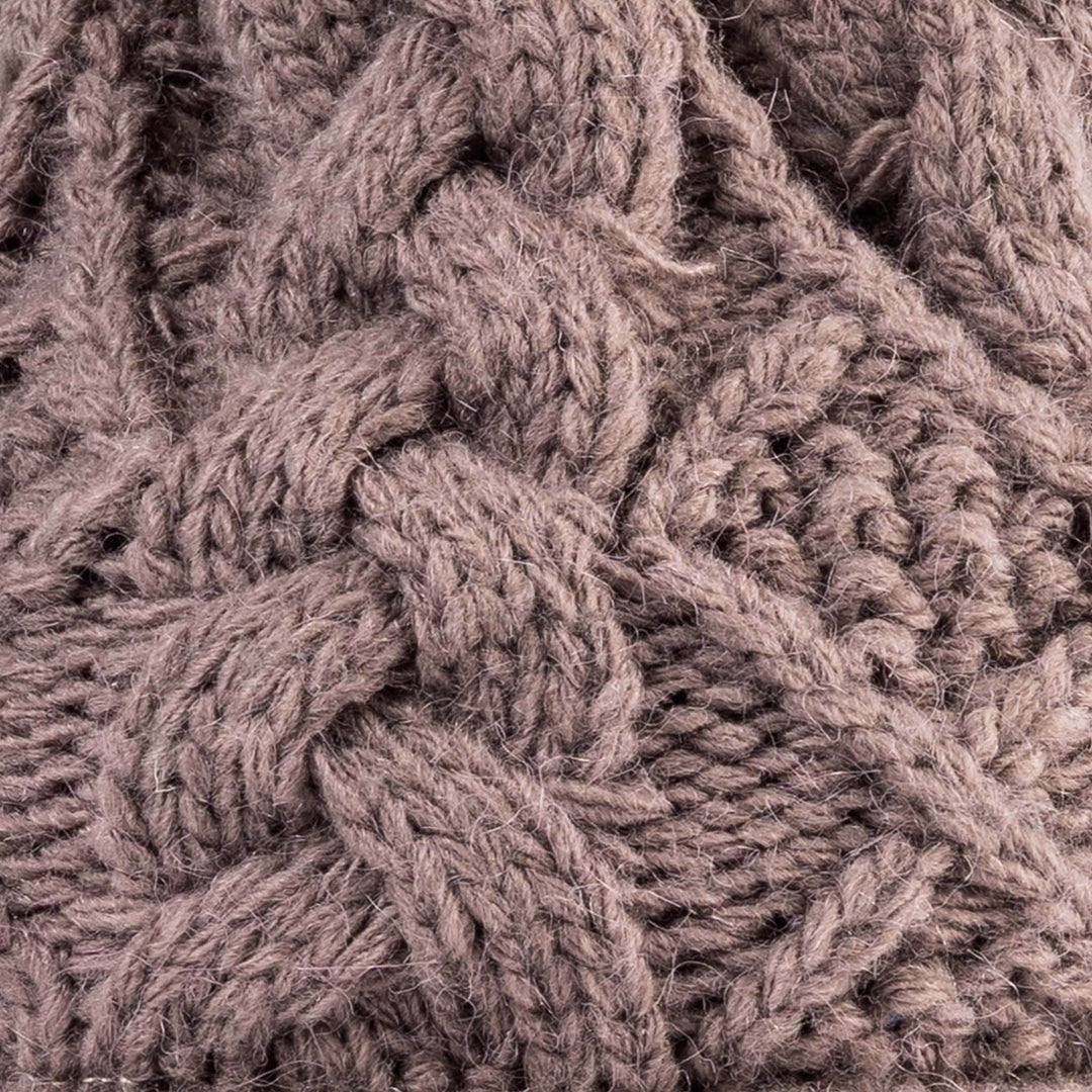 Shop the Stylish Aran Diamond Cable Button Hat | One Size