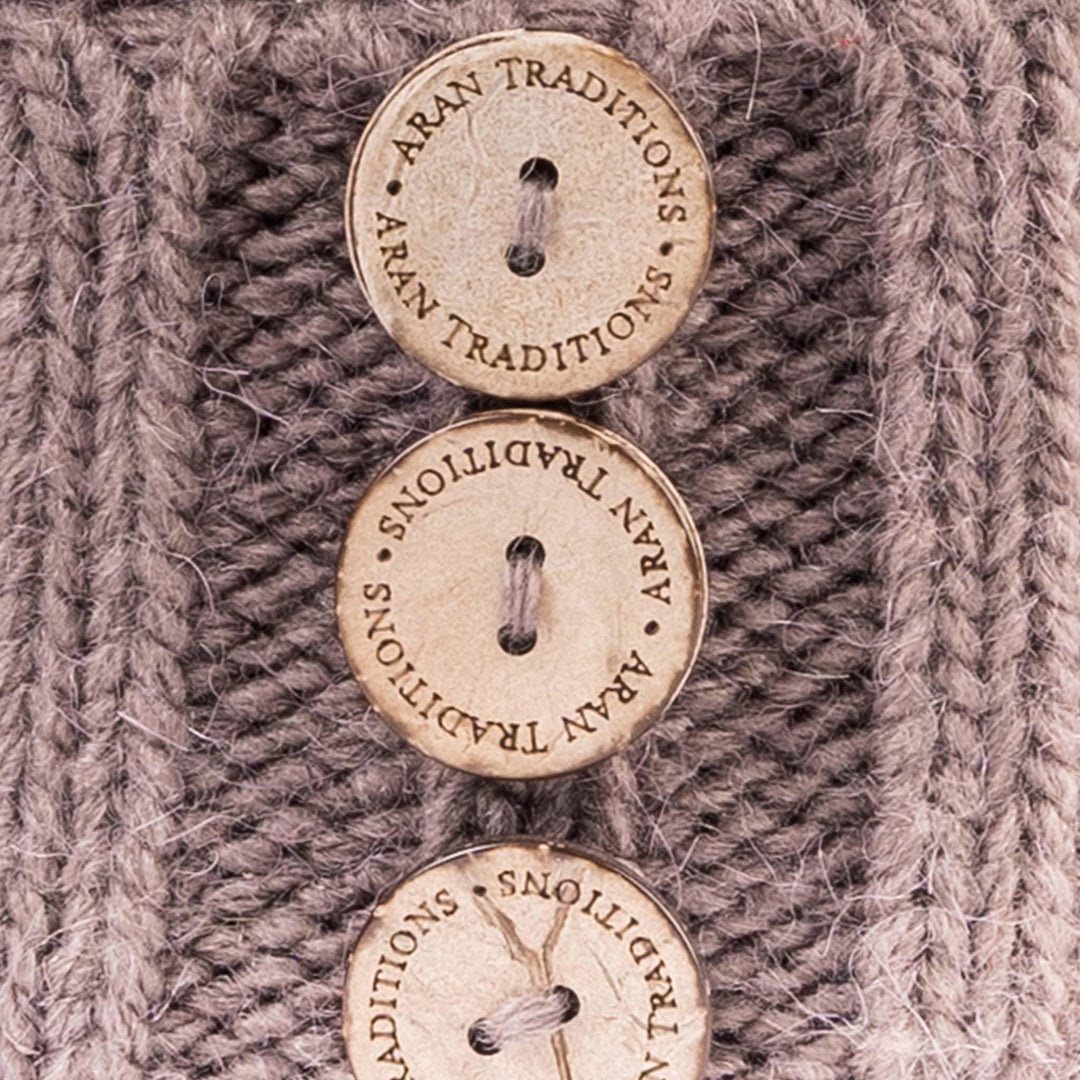 Shop the Stylish Aran Diamond Cable Button Hat | One Size