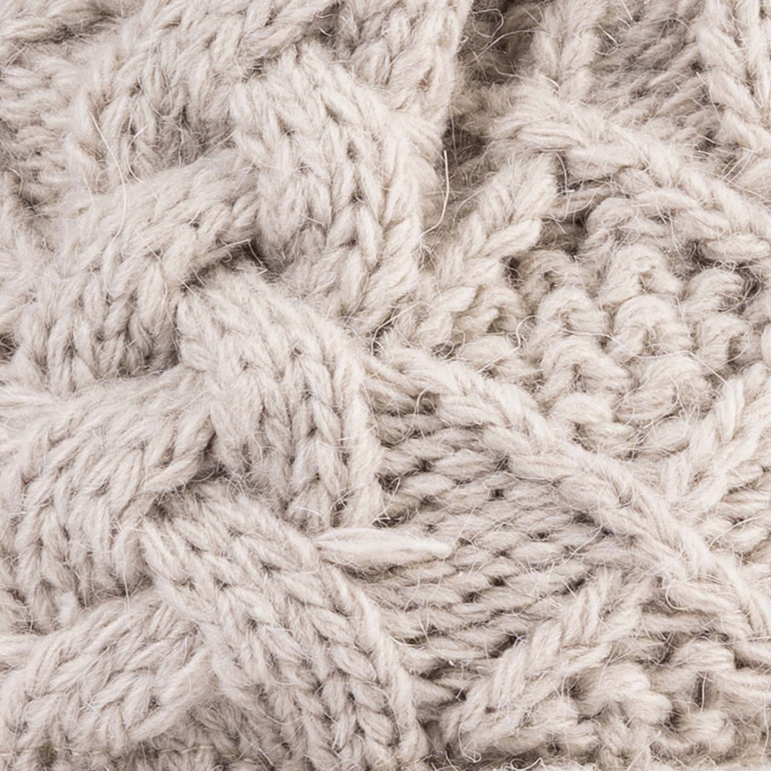 Shop the Stylish Aran Diamond Cable Button Hat | One Size