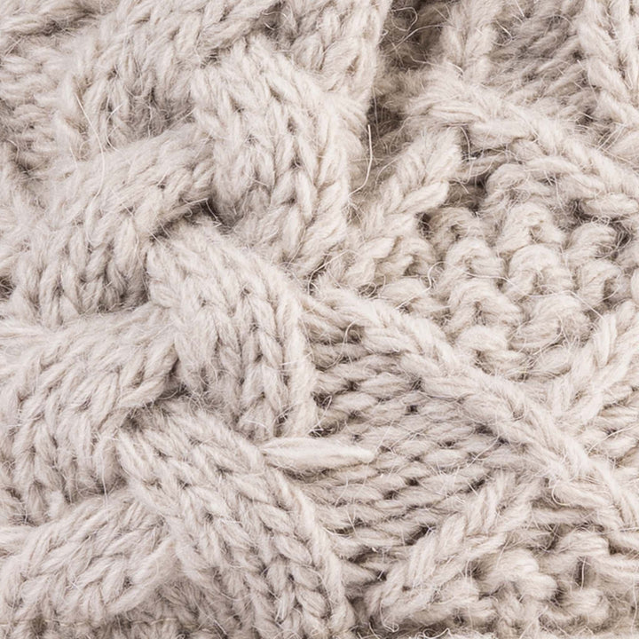 Shop the Stylish Aran Diamond Cable Button Hat | One Size