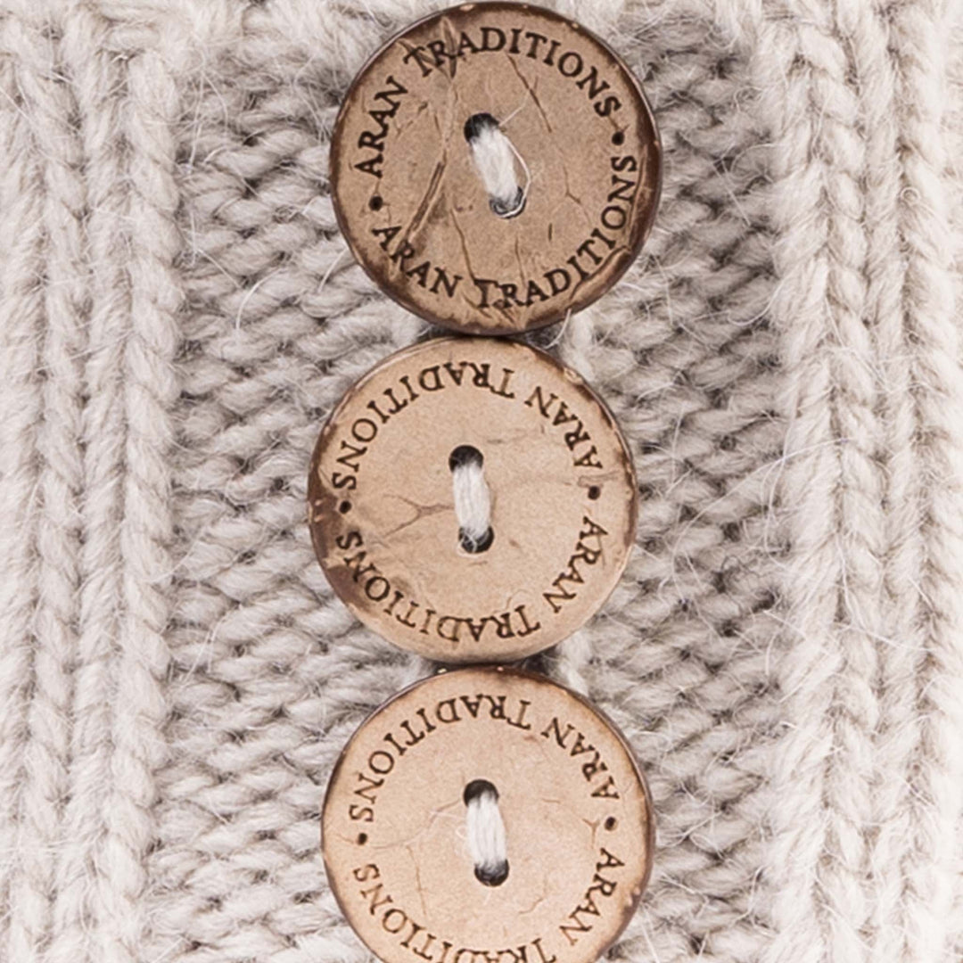 Shop the Stylish Aran Diamond Cable Button Hat | One Size