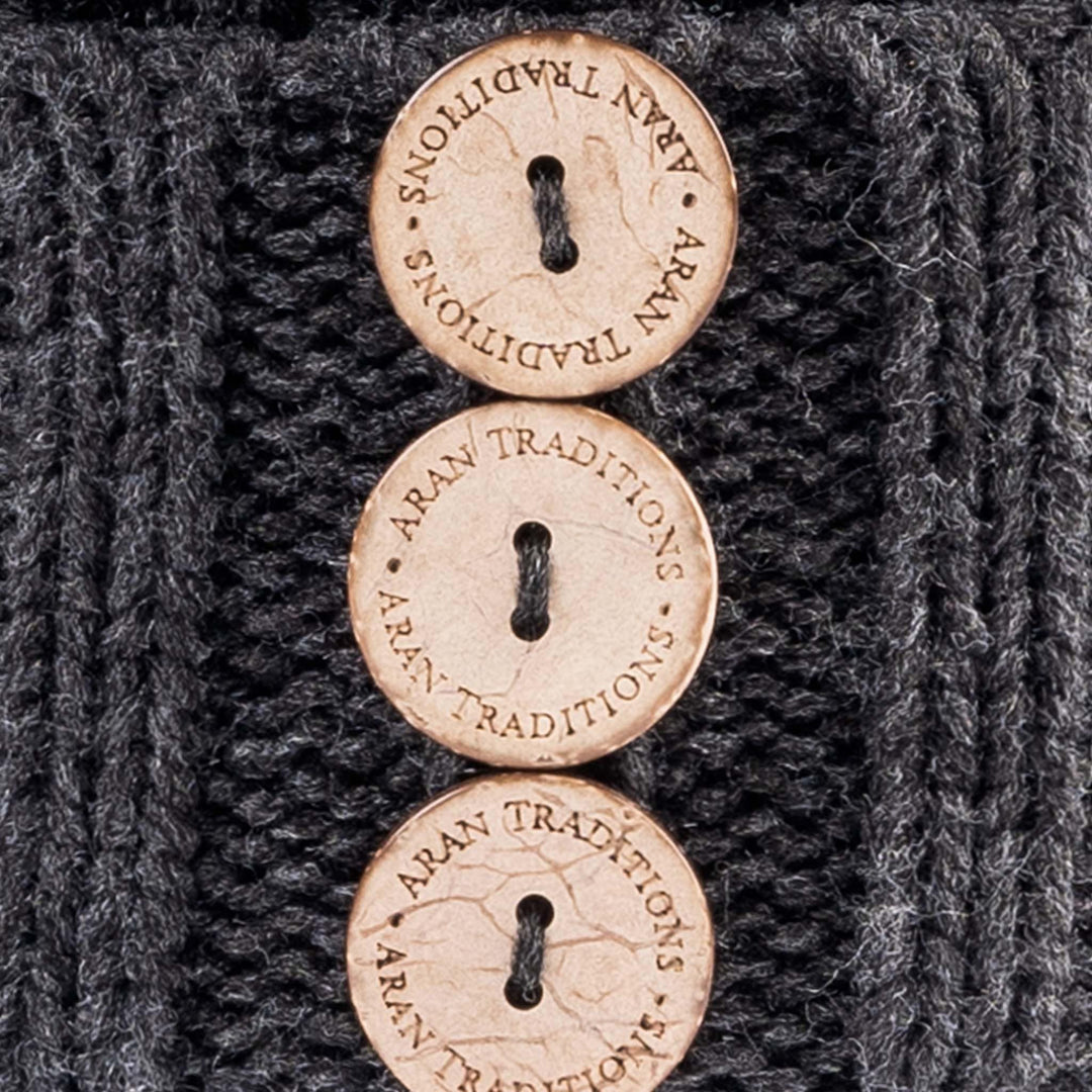 Shop the Stylish Aran Diamond Cable Button Hat | One Size