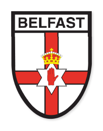 Belfast Northern Ireland Shield Sticker