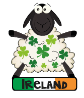Irish Shamrock Sheep Sticker