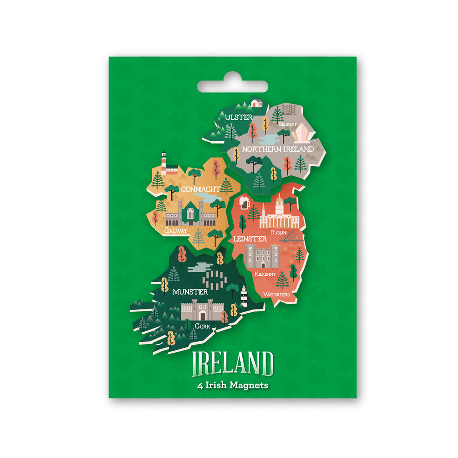 Ireland Map Magnets 4 Pack