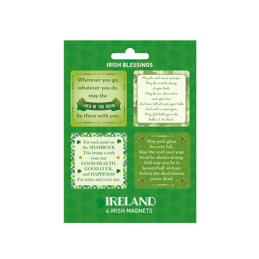 Irish Blessings with These Charming Magnets - 4 Pack Irish Magnets