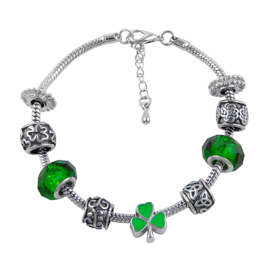 Irish Multi Bracelet With Green Clover