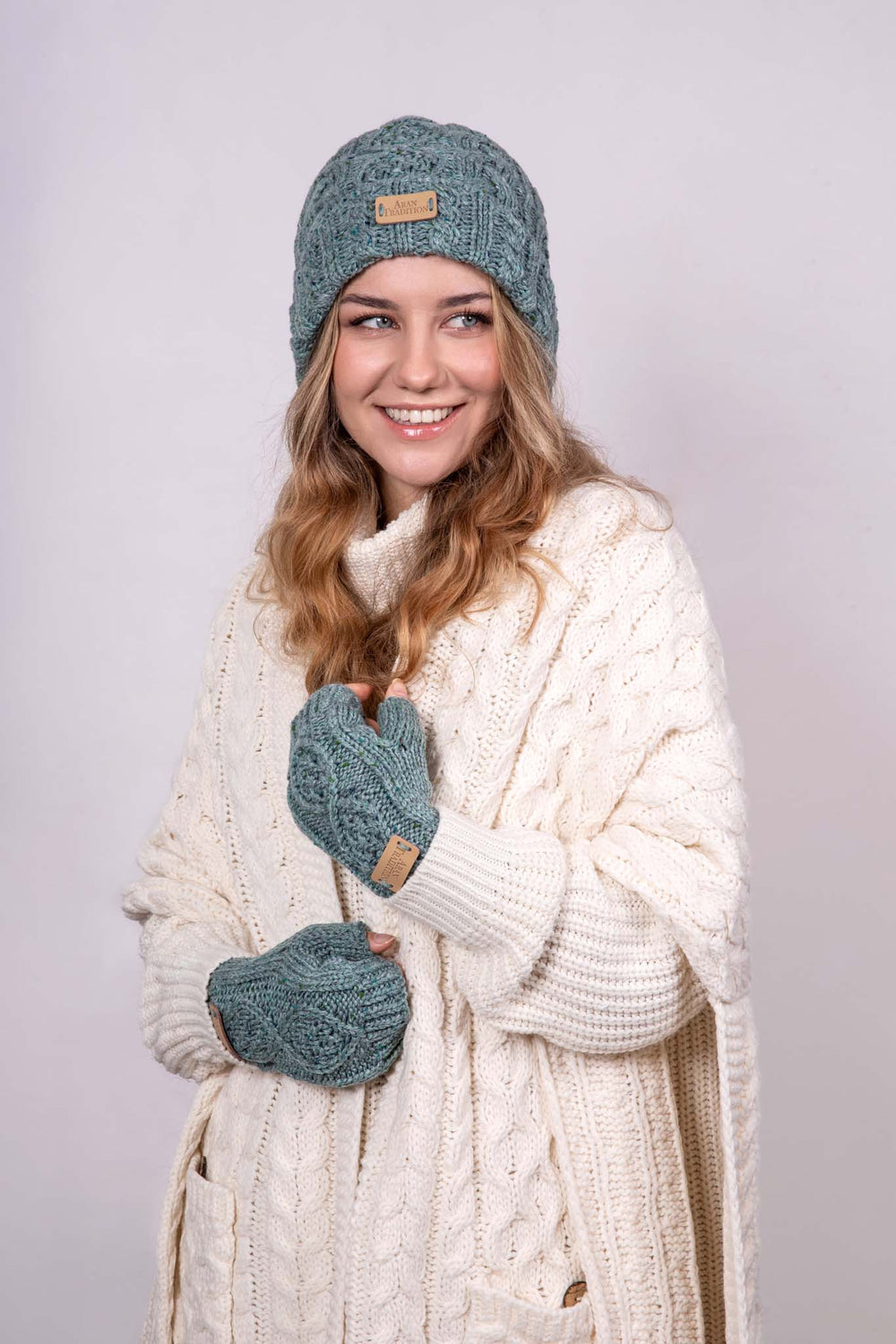 Elevate Your Style with Aran Donegal Cable Mittens