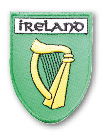 Ireland Harp Shield Patch