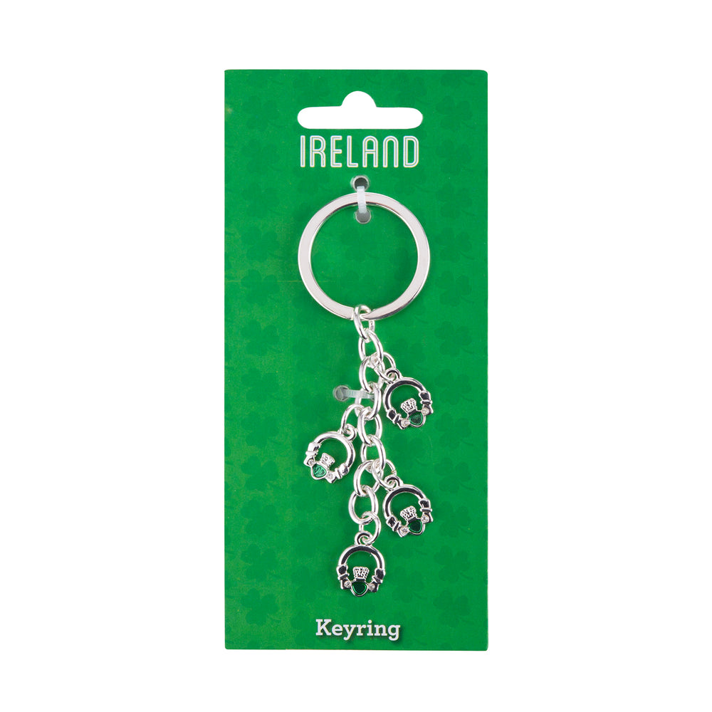 Multi Irish Claddagh Keyring on backing card