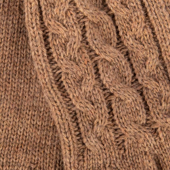 Stay Warm & Stylish with Aran Cable Cuff Fine Knit Gloves