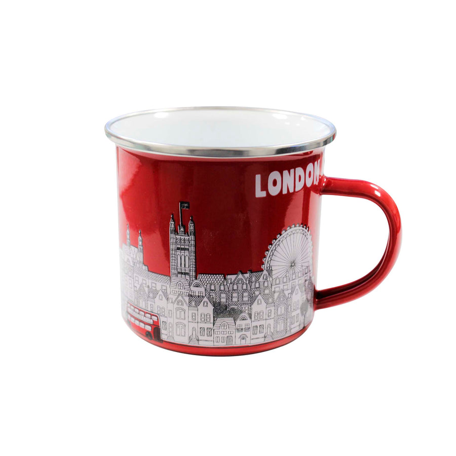Big City London Skyline Enamel Mug - Iconic Landmarks & Symbols