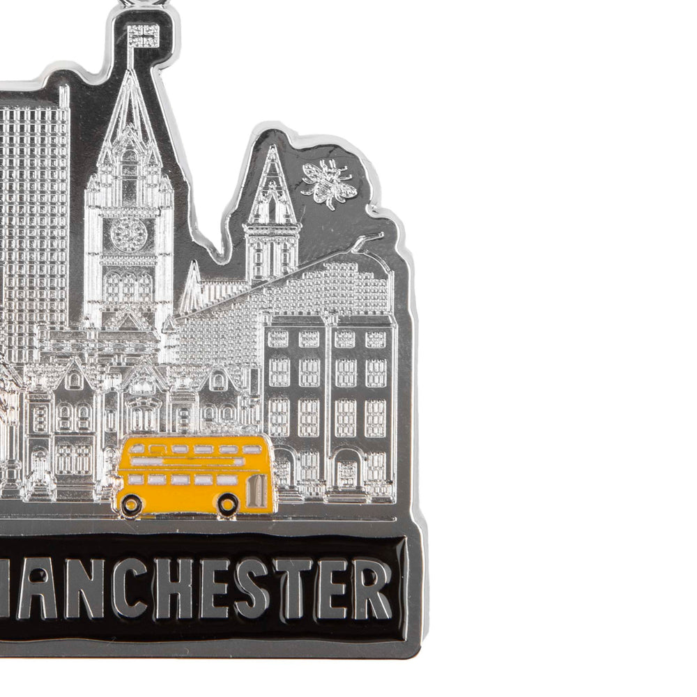 Manchester Cityscape Metal Keyring
