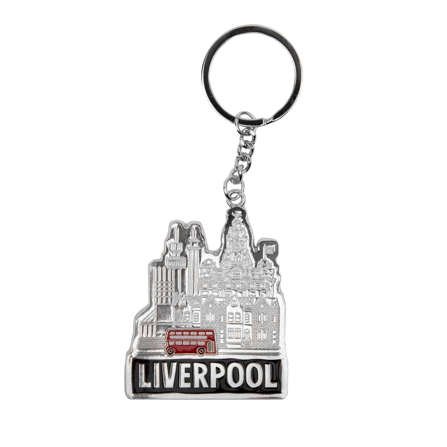 Liverpool Cityscape Metal keyring