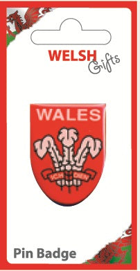Wales 3 Feathers Pin Badge