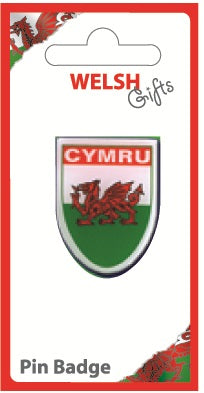 Cymru Dragon Shield Pin Badge