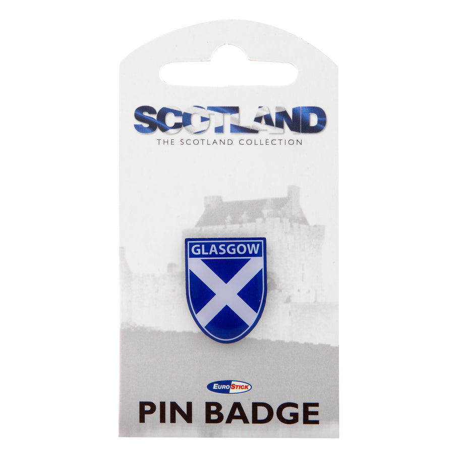 Glasgow Saltire Shield Pin Badge