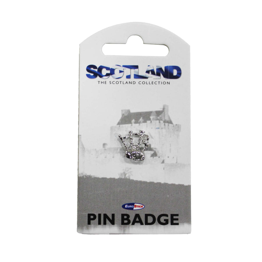 Bagpipe Pin Badge - Silver