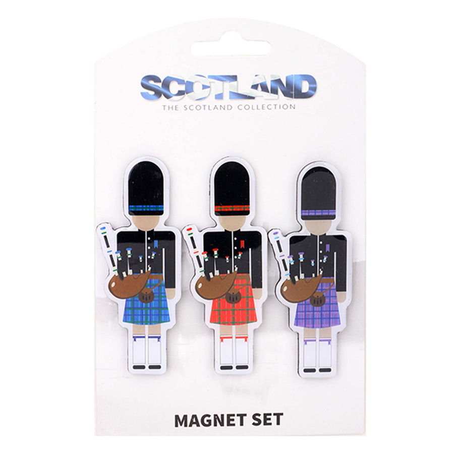 Scottish Piper Magnets 3 Pack | Charming Scottish Designs