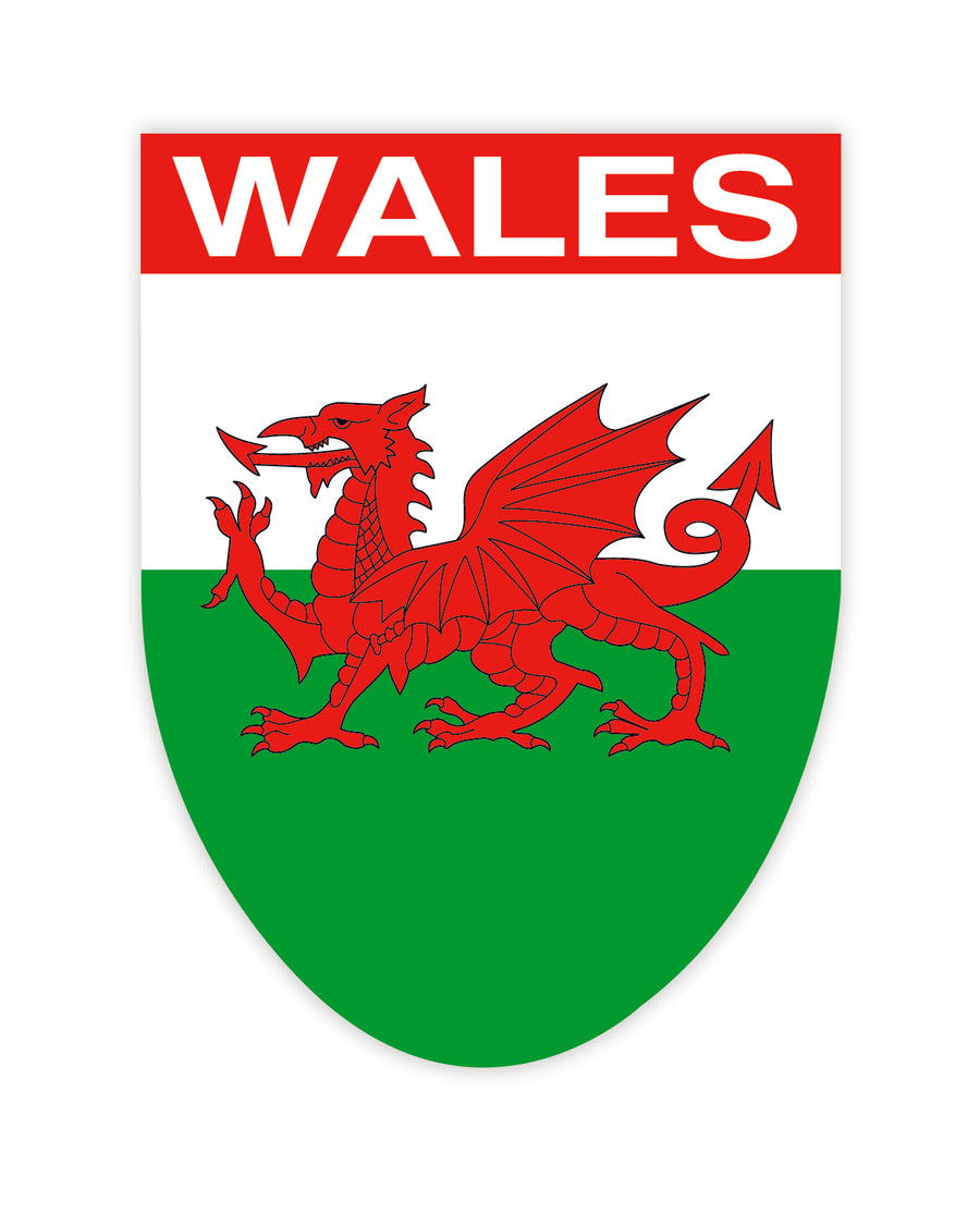 Wales Dragon Shield Sticker