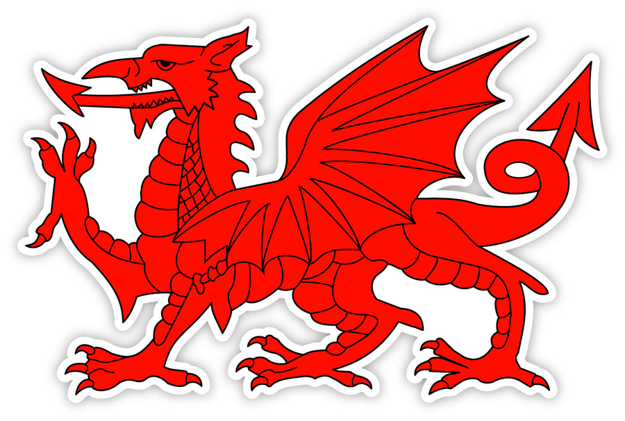 Vibrant Welsh Dragon Sticker - Show Your Welsh Pride with this Symbol