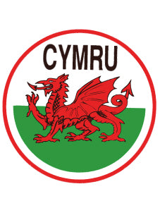 Cymru Dragon Round Sticker