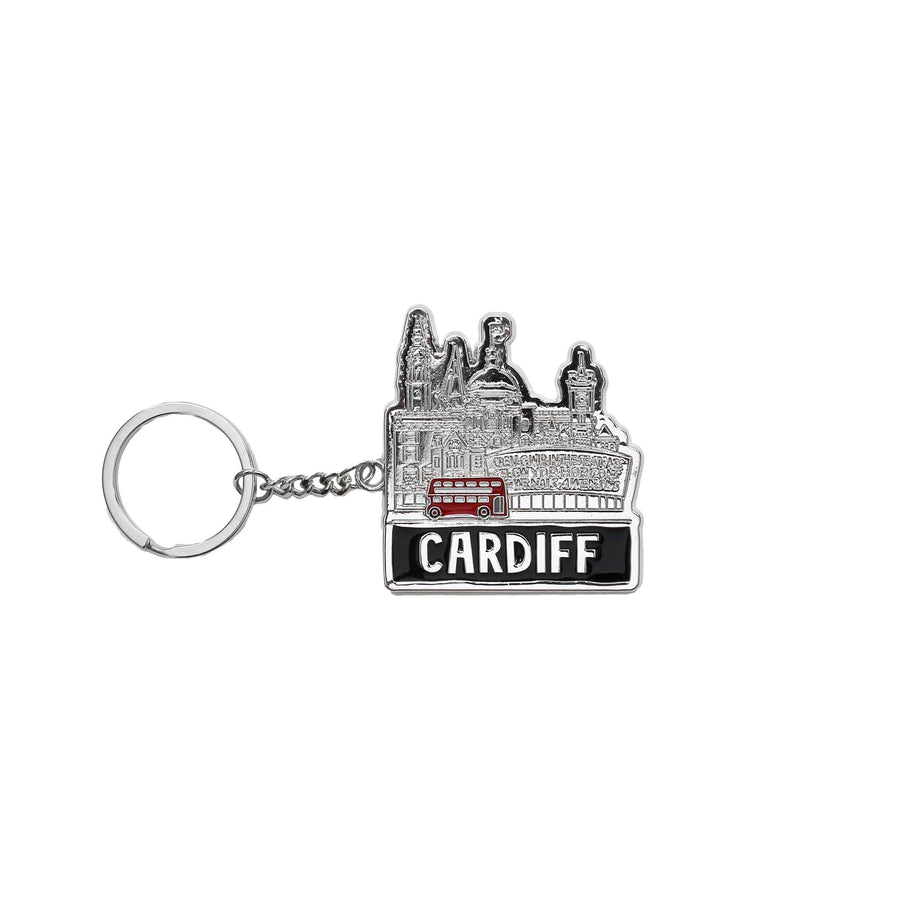 Cardiff Cityscape Metal Keyring